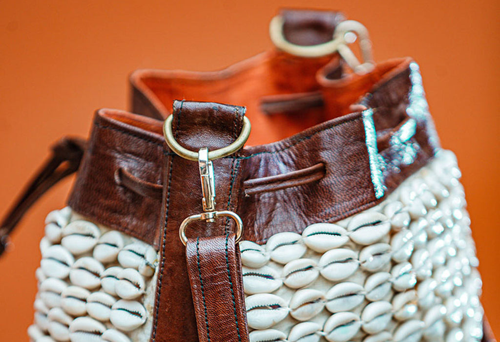 Cowrie Shell "Jalal" Bucket Bag (Custom Order)