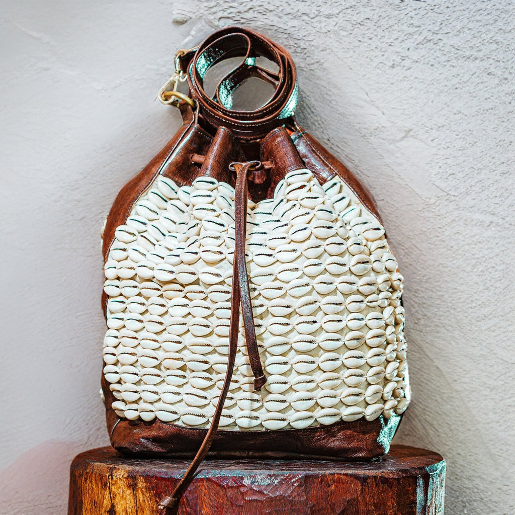 Cowrie Shell "Jalal" Bucket Bag (Custom Order)