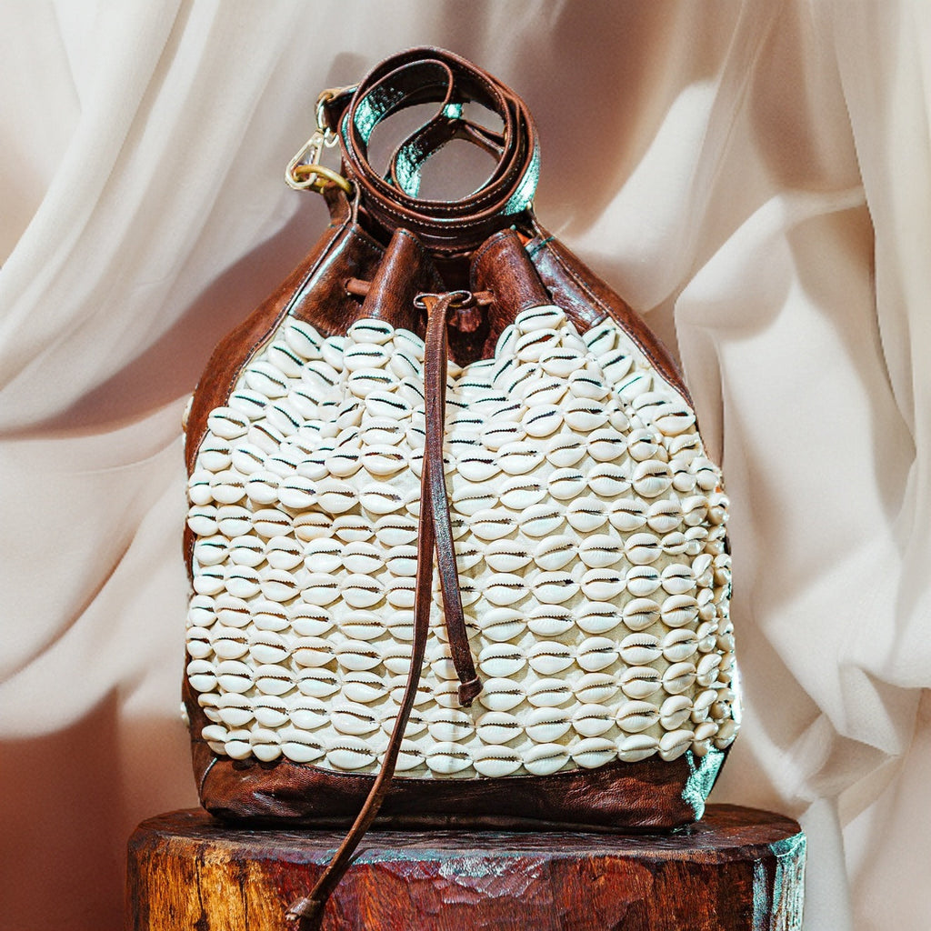 Cowrie Shell "Jalal" Bucket Bag (Custom Order)