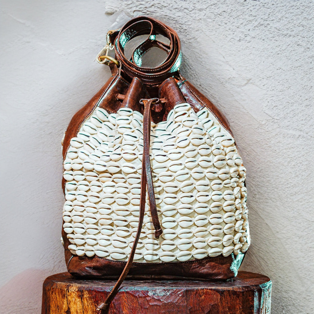 Cowrie Shell "Jalal" Bucket Bag (Custom Order)