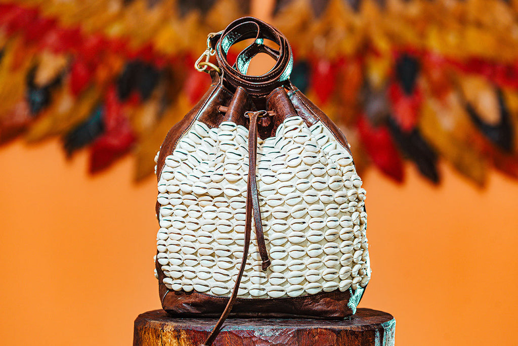 Cowrie Shell "Jalal" Bucket Bag (Custom Order)