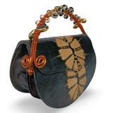 Beaded Copper Handle Purse (Black)