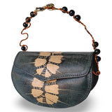 Beaded Copper Handle Purse (Black)