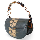 Beaded Copper Handle Purse (Black)